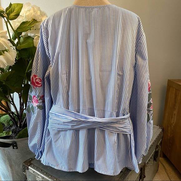 INC International Concepts ballon sleeve blouse - Picture 3 of 6